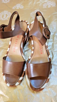 ZAPATOS - NUEVOS Walter Steiger Para Mujer - Sandalia para Caminar Cuero Marrón Foto 1 de 4