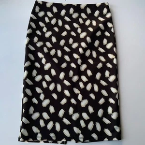 MISS SELFRIDGE SKIRT Pencil Straight Jersey Scuba Knee Black 10 Stretchy Midi - Picture 1 of 12