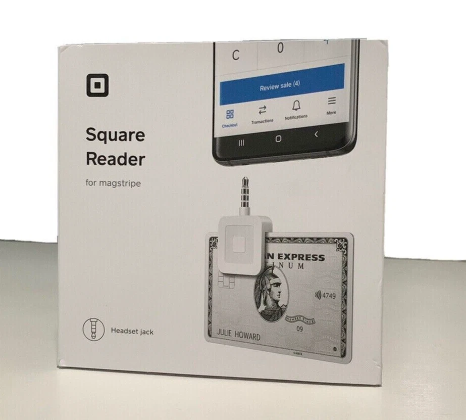 Square Credit Card Reader For iPhone/Android 3.5mm Headphone Jack Connector NEW - Image 1 of 1
