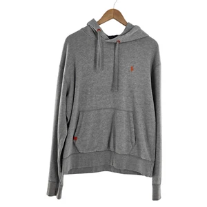 Polo Ralph Lauren Gris Performance Sudadera con Capucha Para Hombre Talla Grande Naranja Poni - Imagen 1 de 10