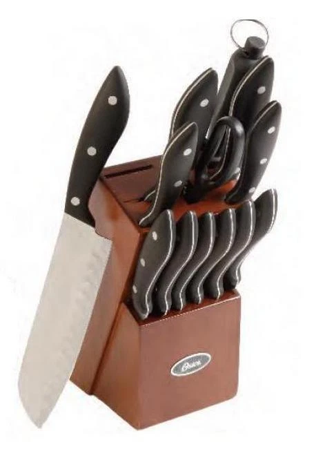 Juego de bloques de cuchillos Oster de 14 piezas de acero inoxidable Foto 1 de 1