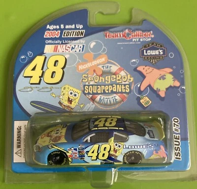 nascar diecast 1 64 jimmie johnson SpongeBob Squarepants movie mini card package - Image 1 of 4
