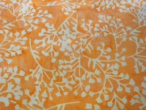 Batik Cotton Quilting Craft Fabric Metre / Fat Long Quarter Mandarin Ferns - Picture 1 of 3
