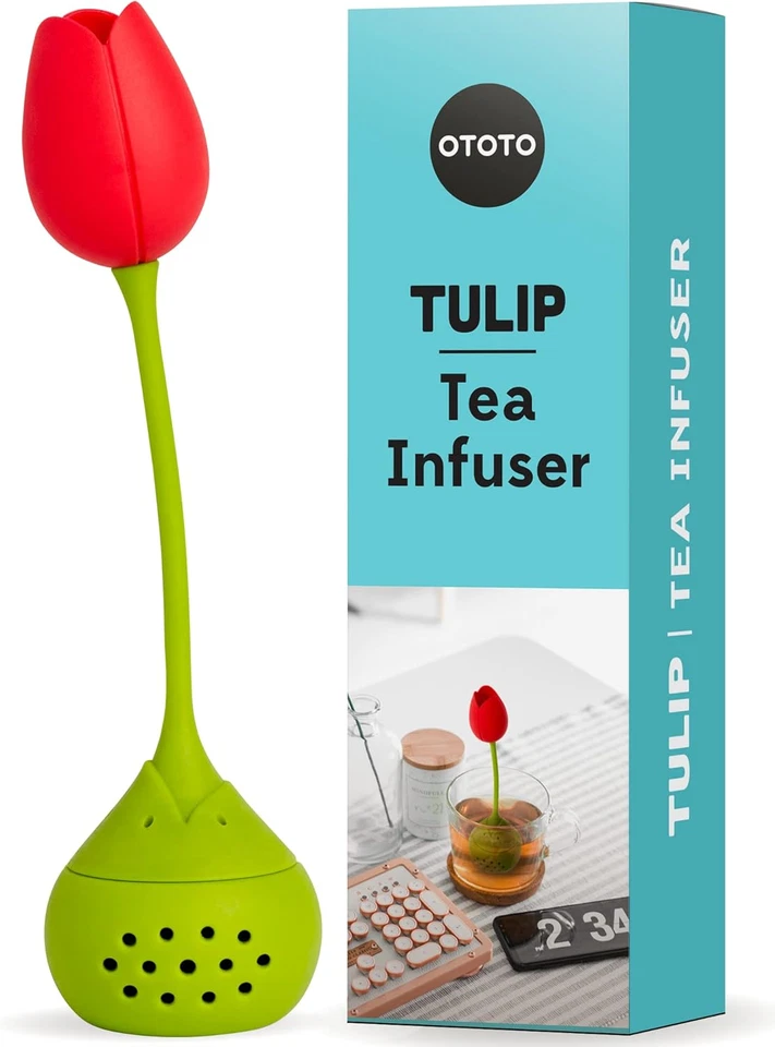 OTOTO OT899 Tulip Tea Infuser - Green & Red