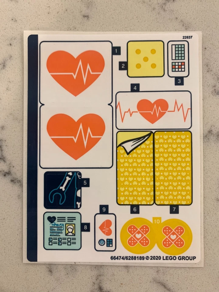 HOJA ADHESIVA LEGO para 41394, Hoja 1, Heartlake City Hospital, ¡NUEVA Y Genuina! Foto 1 de 1