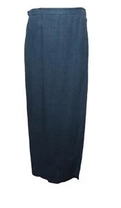 Eileen Fisher Wrap Skirt Gray Linen or Linen Blend Midi  30" waist 37" length - Picture 1 of 8