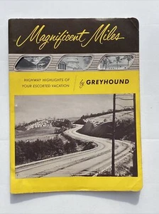 Greyhound Bus Vintage California Grand Circle Tour 40s Rare Highway Map Western - Picture 1 of 4