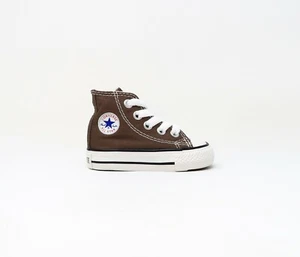 Converse All Star Hi Chocolate Brown Shoes Infants Babies Toddlers Sneakers - Picture 1 of 6