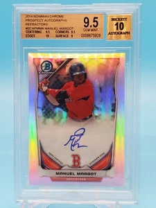 2014 Bowman Chrome MANUEL MARGOT (RC) Refractor 303/500 *BGS 9.5* TB Rays Rookie - Picture 1 of 2