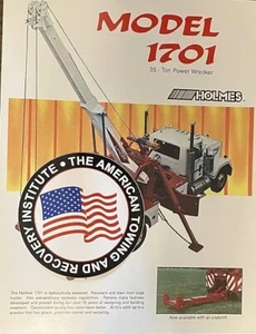 Org NOS Ernest Holmes 1701 Wrecker Sales Brochure Holmes 1701 35 ton 2 page 1990 - Picture 1 of 1