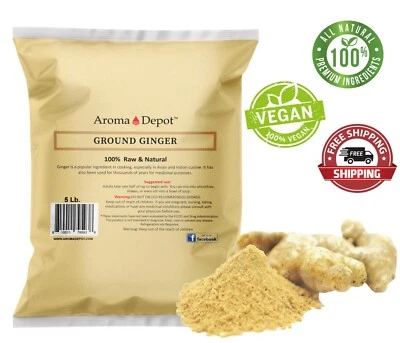5 lb Ground Ginger Root Powder Natural Premium Raw Zingiber Officinale Jengibre - Image 1 of 4