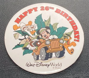 1997 Walt Disney World 26th Birthday Anniversary Button Pin WDW - Picture 1 of 2
