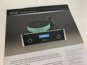 MCINTOSH PRECISION TURNTABLE MT10 ORIGINAL ADVERTISEMENT & INFO PAGE J0709 - Picture 1 of 5