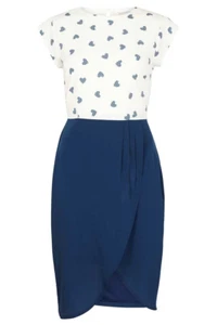 Sugarhill Boutique Heart Print Tulip Skirt Dress - Picture 1 of 9