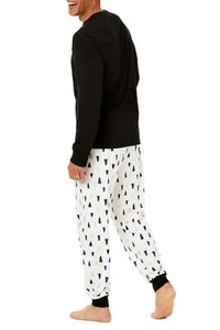 Familien Schlafanzug passend Herren Baum-Print Pyjama Set Hose & Shirt Medium M - Bild 1 von 1