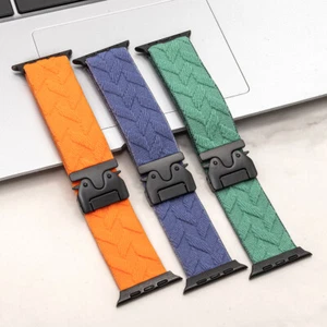 Braided Nylon Band Strap For Apple Watch Ultra 2 49mm Series 10 9 8 7 SE 6 5 4 3 - Picture 1 of 17