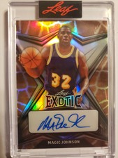 2022 Leaf Magic Johnson Exotic Prismatic Giraffe Autograph #2/4 #BA-MJ2