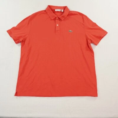Lacoste Shirt Men FR8 3XL  Peach Orange Slim Fit Cotton Preppy University Tennis - Image 1 of 4