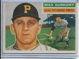 1956 Topps Baseball Card Max Surkont Pitcher Pittsburgh Pirates G/B NR MT # 209 - Picture 1 of 2