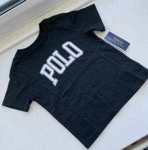 Ralph Lauren Black Short Sleeve T-Shirt Age 3 Years Bnwt - Picture 1 of 7