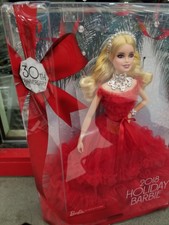 2018 blonde holiday barbie