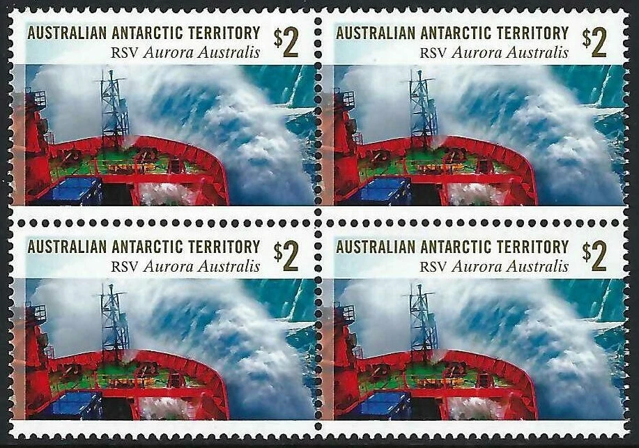 RSV Aurora Australis 2018 AAT SG#287 se envía bloque de 4 USD como nuevo MUH MNH Foto 1 de 1