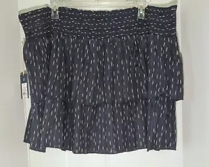 Universal Thread Tiered Skirt Grey Smocked Wide Waistband Cotton Size 4X - Picture 1 of 5