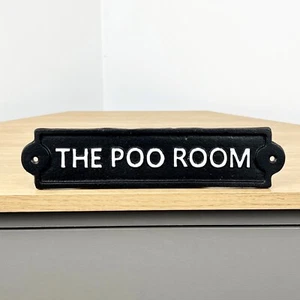 Letrero de puerta de inodoro placa La habitación de caca divertidos accesorios de baño decoración vintage - Imagen 1 de 6