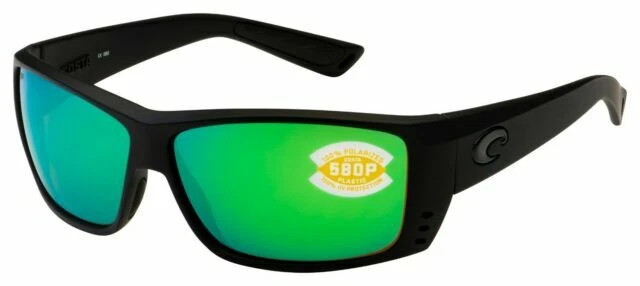 Costa Del Mar Cat Cay 60mm Sunglasses - Blackout/Mirrored Green