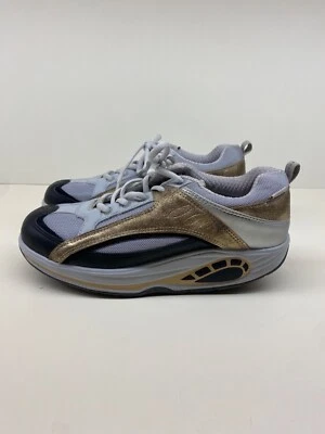 Zapatilla deportiva Buffalo London Classic Kicks plataforma blanca talla 39 EE. UU. 8,5 gris azul marino dorado Foto 1 de 4