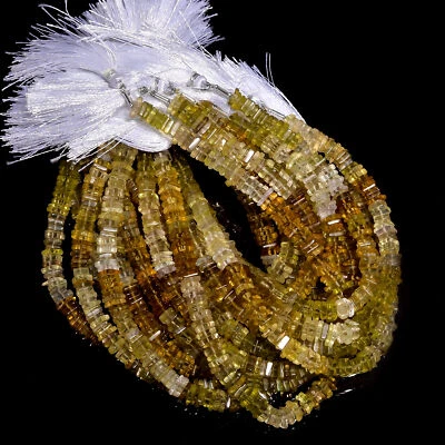 Natural Shampion Quartz Gemstone Square Smooth Beads 5X5 6X6mm Strand 9" EB-454 - Imagem 1 de 3