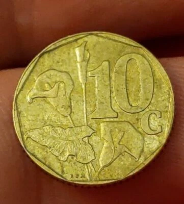 Южная Африка, 10 центов, 1994, Suid Afrika бронзовое покрытие стали Kayihan монеты T28 - Изображение 1 из 2