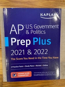 Kaplan Test Prep Ser.: AP U. S. Government and Politics Prep Plus 2021 And 2022 - Picture 1 of 4