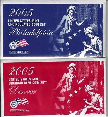 2005 AND 2006 US MINT UNCIRCULATED COIN SETS P&D - Image 1 of 4