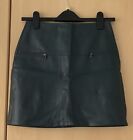 Primark Faux Leather Green Skirt Size Uk 8