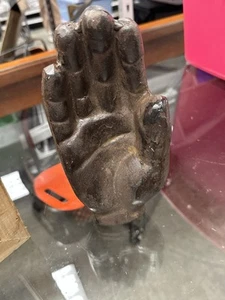 Vintage Cast-iron Hand SCULPTURE 8.5” Tall over 5 pounds - Picture 1 of 4