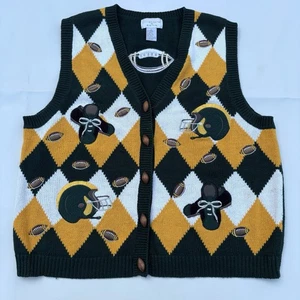 Christopher & Banks Green Bay Packers Women's Embroidered Vest Size L - Picture 1 of 9