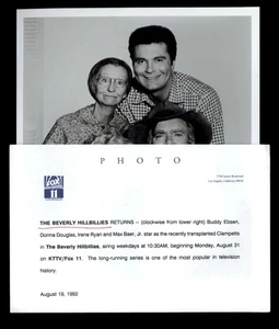 8x10 Pressefoto FOX 11 die BEVERLY HILLBILLIES Besetzung Buddy Ebsen Donna Douglas, - Bild 1 von 4