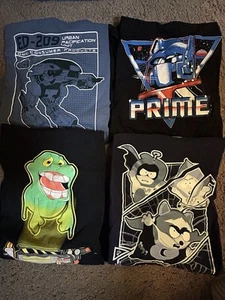 Graphic T Shirt Lot Men XXL Ghostbusters Slimer South Park Robocop Transformers - Picture 1 of 5