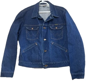 Vintage Wrangler Rare Dark Wash Jeansjacke Herren 44 Button Down Trucker 74126NV - Bild 1 von 9