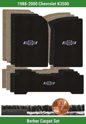 Заказной берберский коврик комплект для '88-00 Chevrolet K3500 с логотипом (3 штуки) #B02 - Изображение 1 из 4