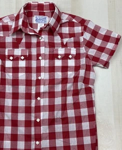 Rockmount Ranch Wear Red Gingham Short Sleeve Shirt Pearl Snaps Women’s Small - Picture 1 of 8