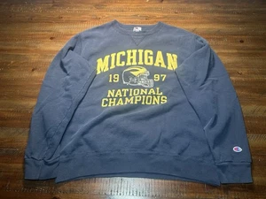 Sudadera grande vintage de campeones nacionales de la Universidad de Michigan 1997  - Imagen 1 de 11