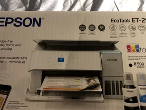 Epson EcoTank ET-2980 Wireless All-in-One Color Supertank Printer - White: Autom - Picture 1 of 8