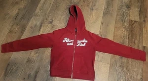 Vintage Abercrombie & Fitch Hoodie Red Jacket Full Zip Women's Medium  - Picture 1 of 16