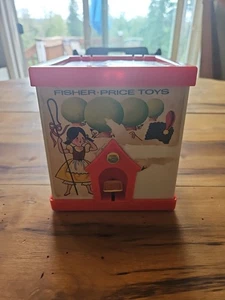 Vintage Fisher Price 138 Jack In The Box Puppet Squeak Talk Pop Up Toy Frighten - Picture 1 of 7