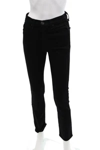 Rag & Bone Womens High Rise Zip Up Skinny Leg Jeans Black Cotton Size 24 - Picture 1 of 7