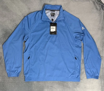 NUEVO CON ETIQUETAS Adidas ClimaProof 1/4 Cremallera Azul Ligero Rompevientos Chaqueta de Golf para Hombres L Foto 1 de 4