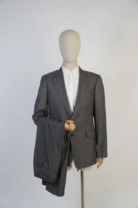 Armani Collezioni Men’s Gray Suit Blazer & Pants Wool & Silk Made in Italy 52 - Picture 1 of 18