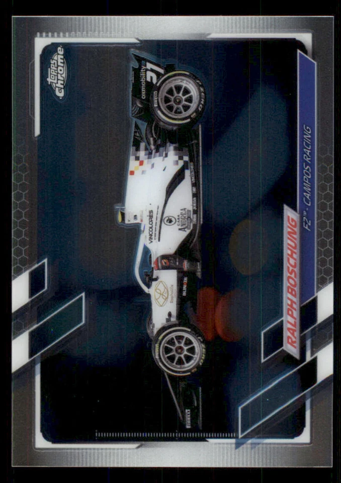 2021 Topps Chrome Formula 1 #122 Ralph Boschung/F2 Cars - Image 1 of 2